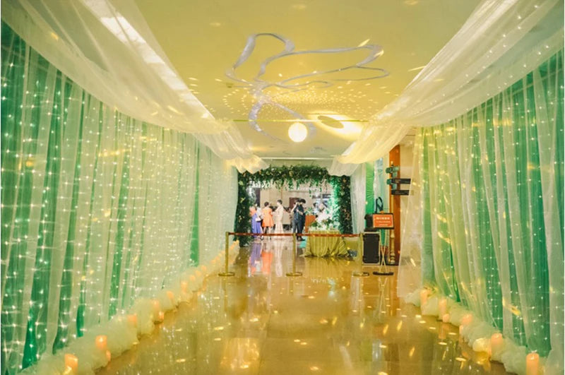 ✨ LED Curtain String Lights – Warm & White Fairy Lights for Home, Garden & Holidays