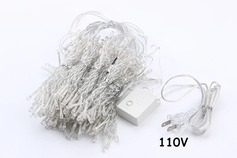 ✨ LED Curtain String Lights – Warm & White Fairy Lights for Home, Garden & Holidays