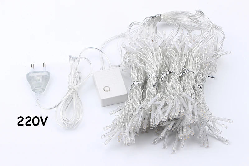 ✨ LED Curtain String Lights – Warm & White Fairy Lights for Home, Garden & Holidays