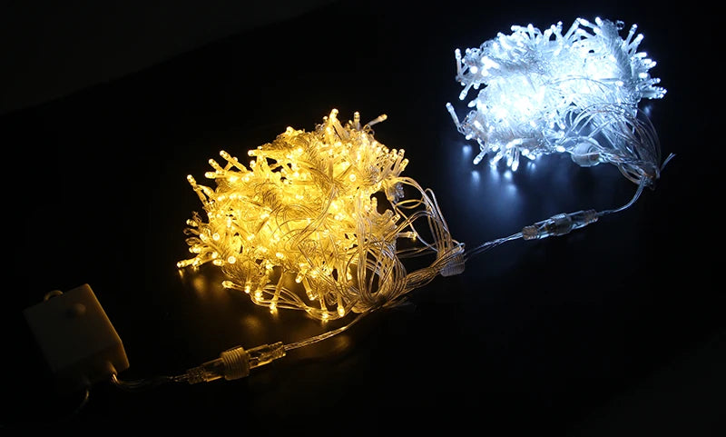 ✨ LED Curtain String Lights – Warm & White Fairy Lights for Home, Garden & Holidays