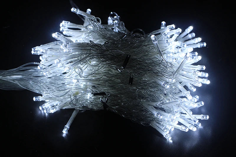 ✨ LED Curtain String Lights – Warm & White Fairy Lights for Home, Garden & Holidays