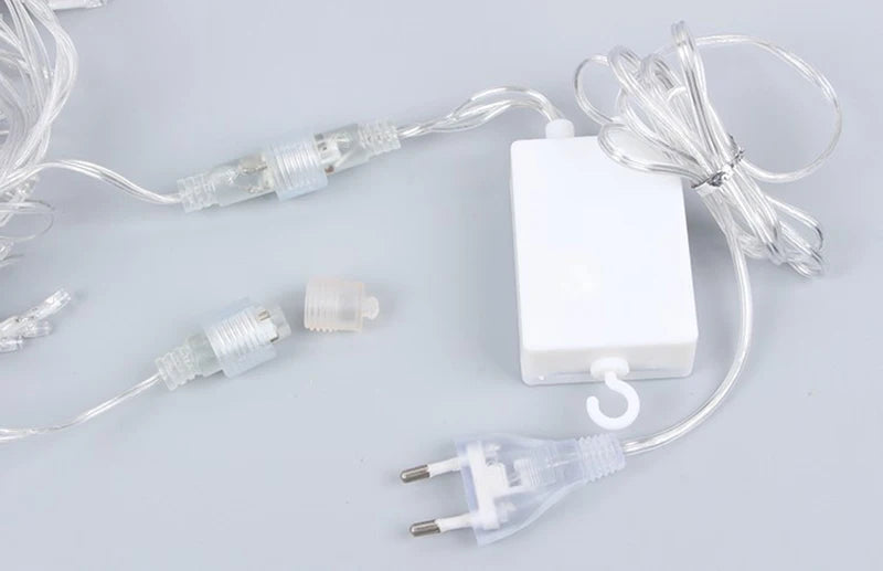 ✨ LED Curtain String Lights – Warm & White Fairy Lights for Home, Garden & Holidays