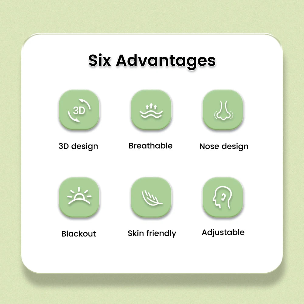 3D Sleeping Mask 100% Blackout Blindfold Sleep Mask for Eyes Smooth Sleep Eye Mask Sleeping Aid Eye Mask for Travel Slaapmasker